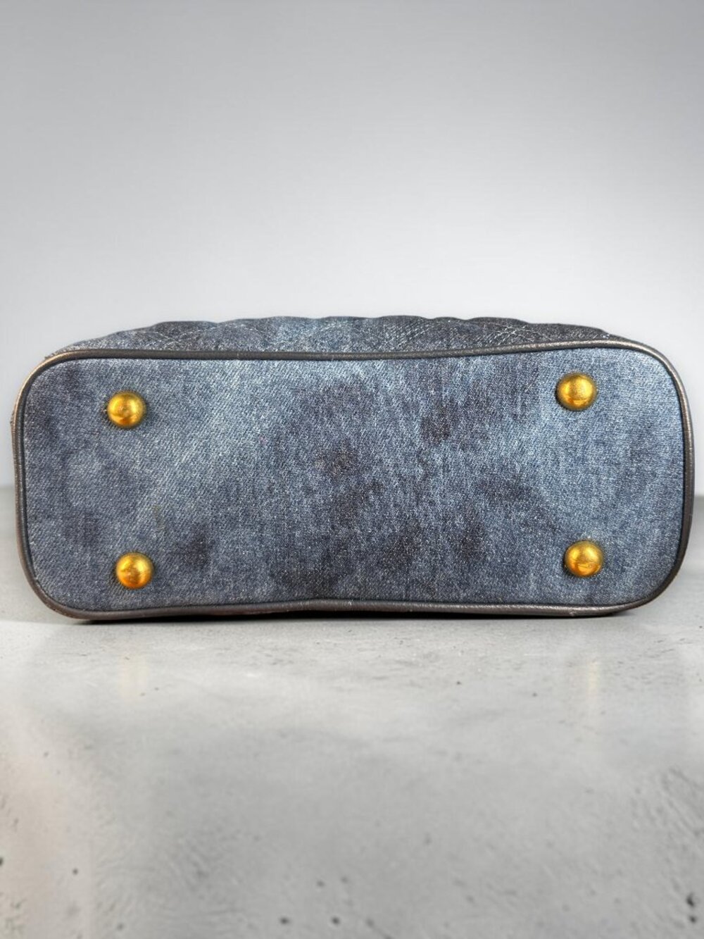 Sharif Legacy Denim and Snake Embossed Top Handle Crossbody - SAMPLE Bag - Picture 7 of 14